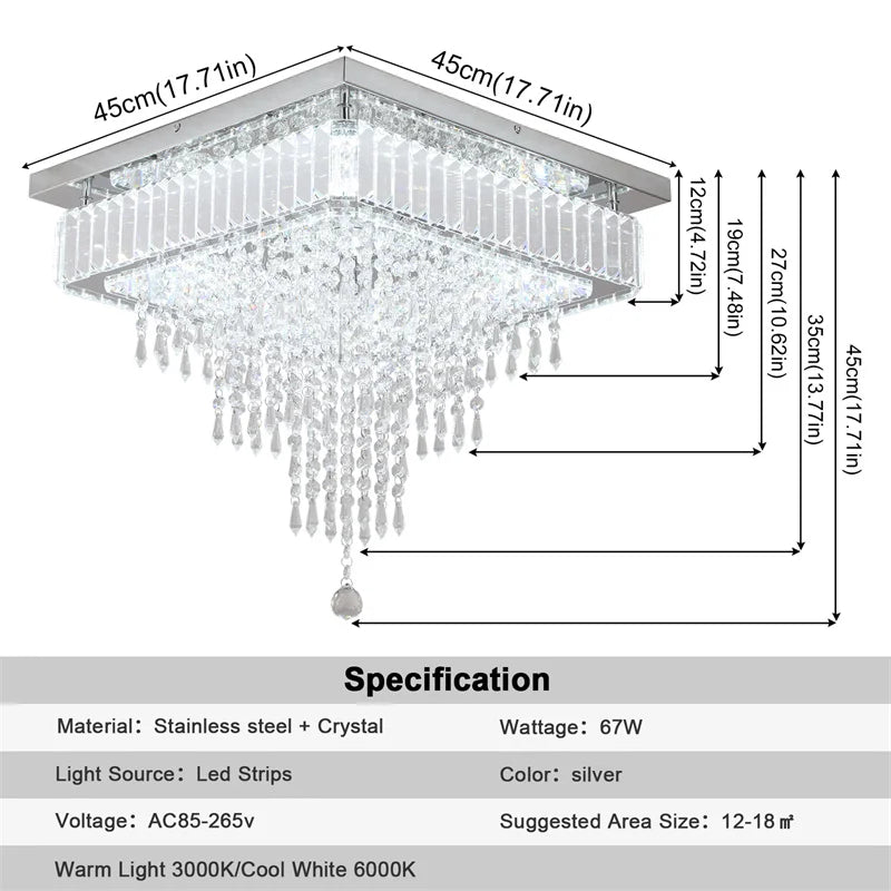 Modern Minimalist Chandelier Dimmable For Living Room Home Decor Led Ceiling Light With Remote Control Hanging Lighting Fixtures
