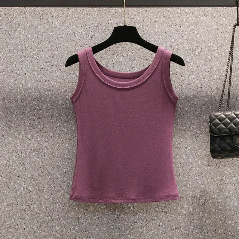 Casual Cotton Tank Top For Women Sleeveless Camisole