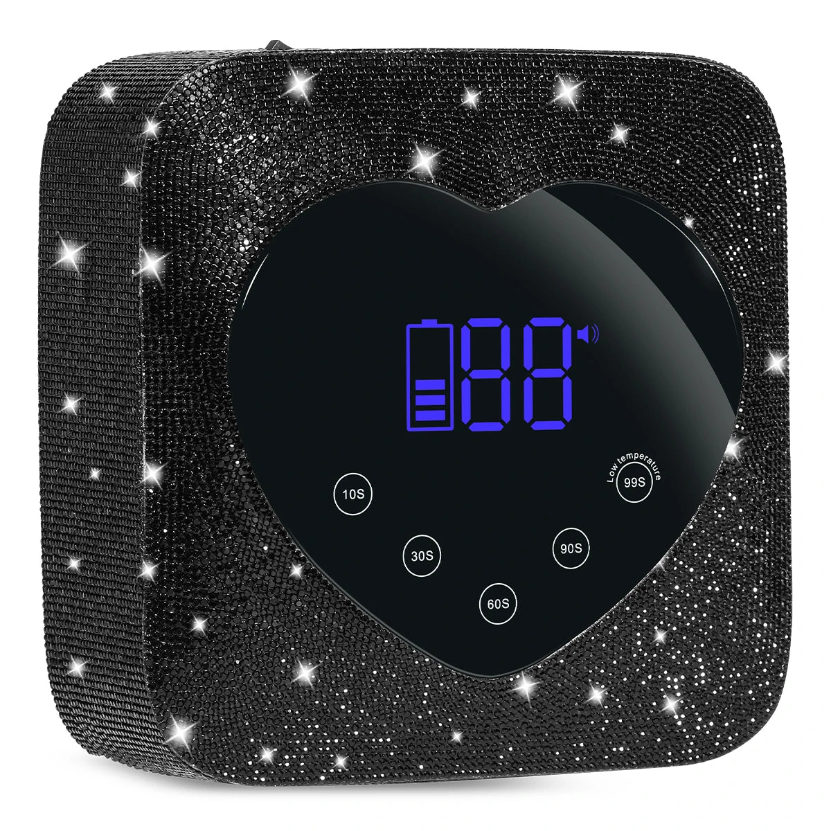 Rechargeable UV LED Nail Lamp 72W Cordless UV Light for Nails With Rhinestone Heart Shaped Manicure Pedicure Machine Nail Tools