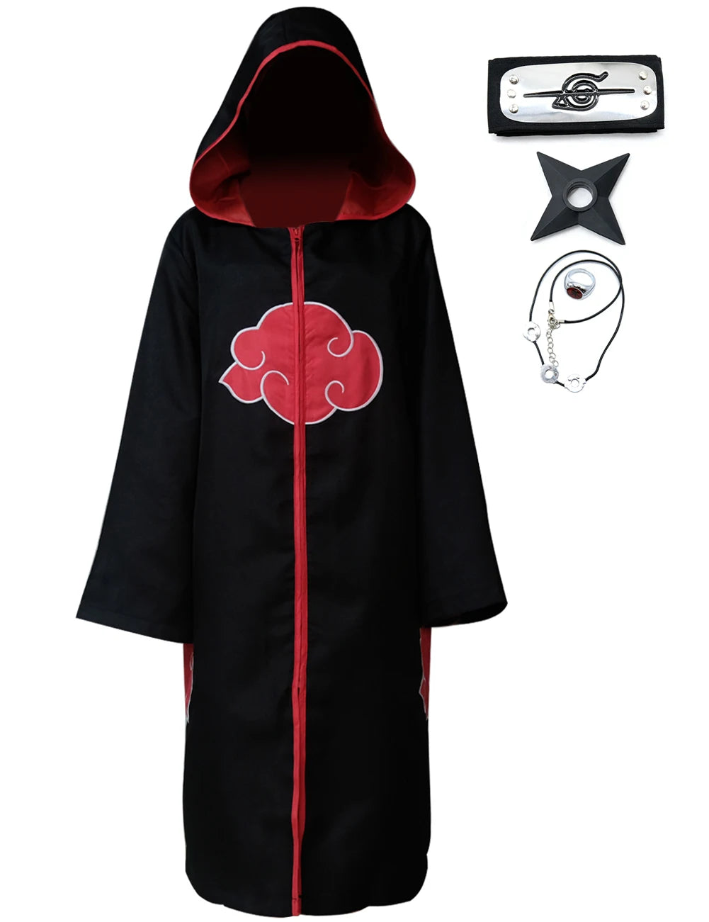 Zhejiang Akatsuki Itachi Cloak Costume For Adults And Kids