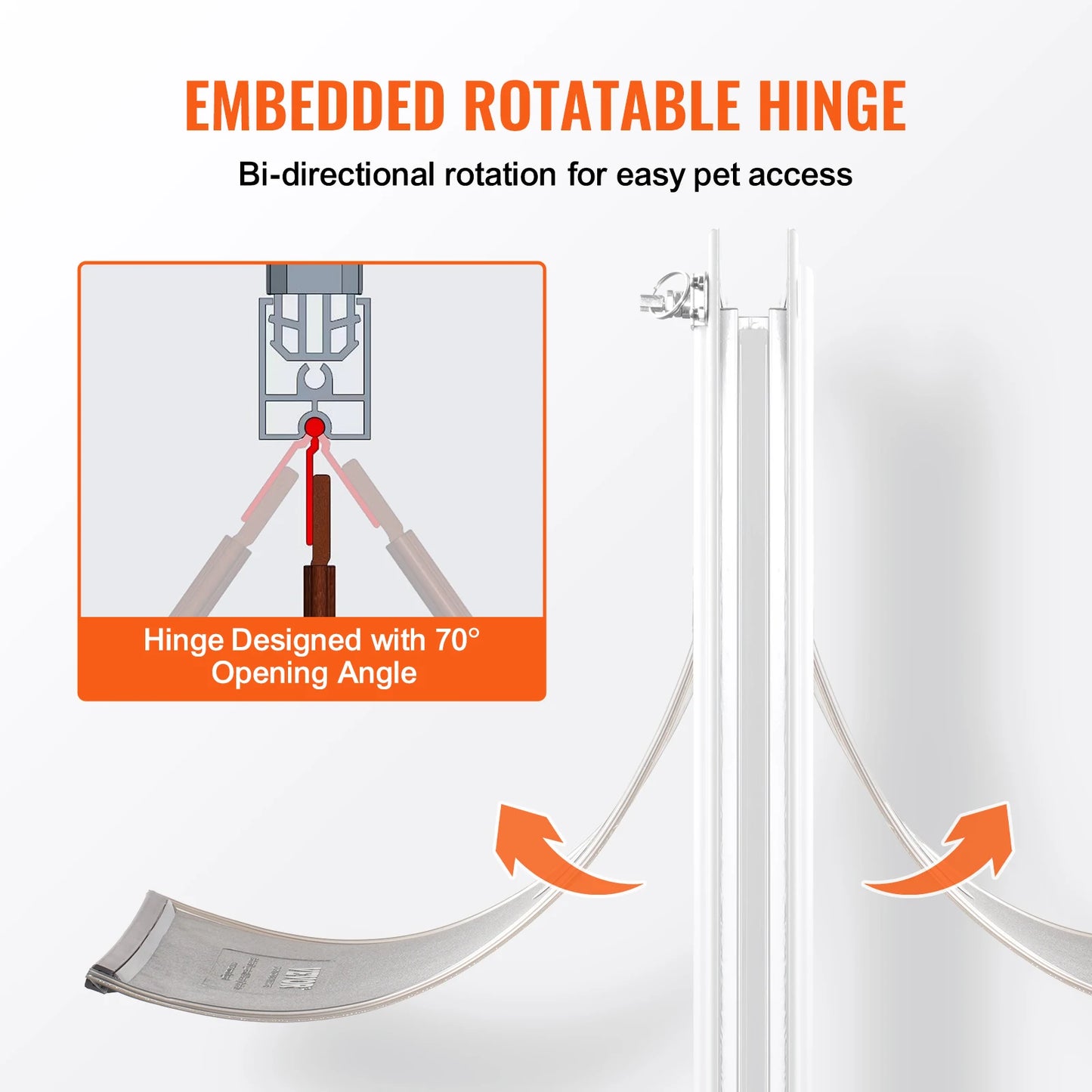 Dog Door Aluminum Frame Pet Door Lock Flap Weatherproof