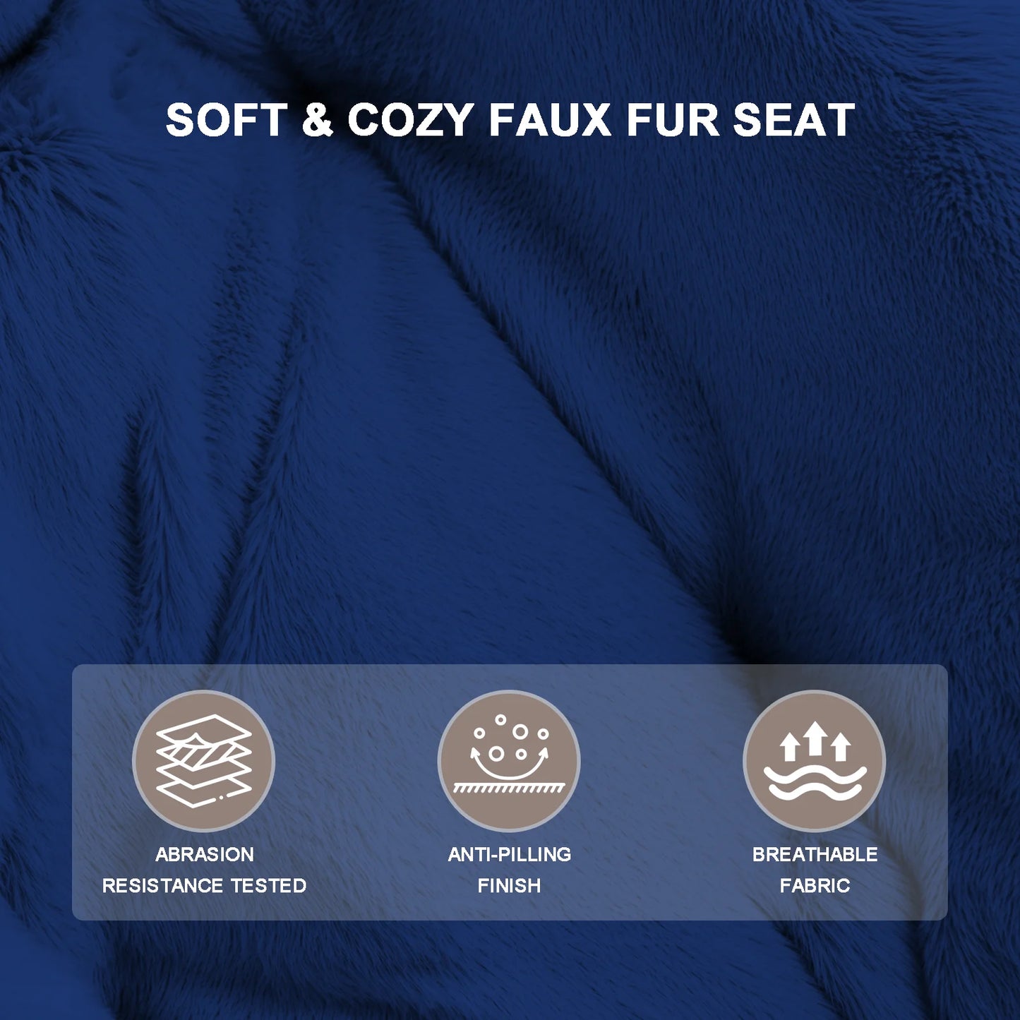 Grezone Round Foldable Saucer Chair Moon Chair With Metal Frame