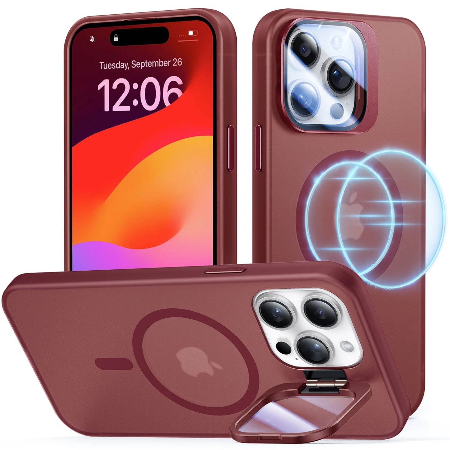 MagSafe Magnetic Case for iPhone 14 15 Series with Stand