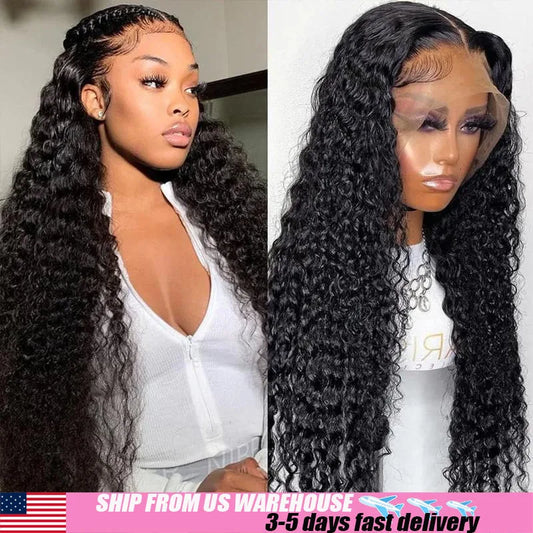 Curly Human Hair Wigs Hd Lace Wig Water Wave 13x6 Human Hair Black Lace Wig Brazilian Wigs Original Loose Deep Wave Wig