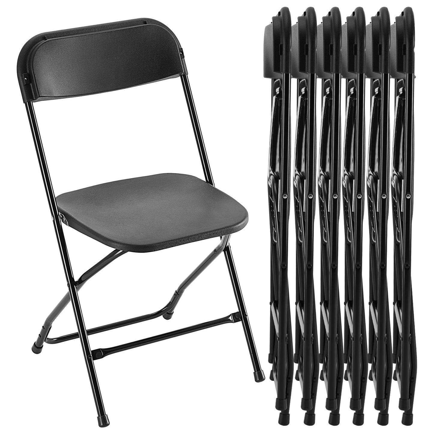 JHK Plastic Folding Chairs Set Indoor Outdoor Lightweight Portable