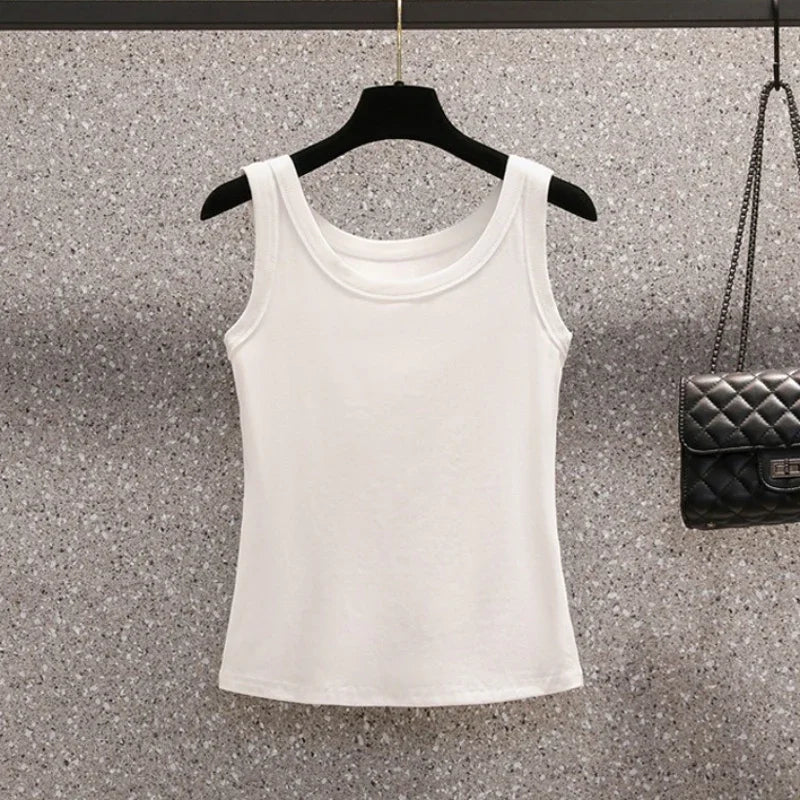 Casual Cotton Tank Top For Women Sleeveless Camisole