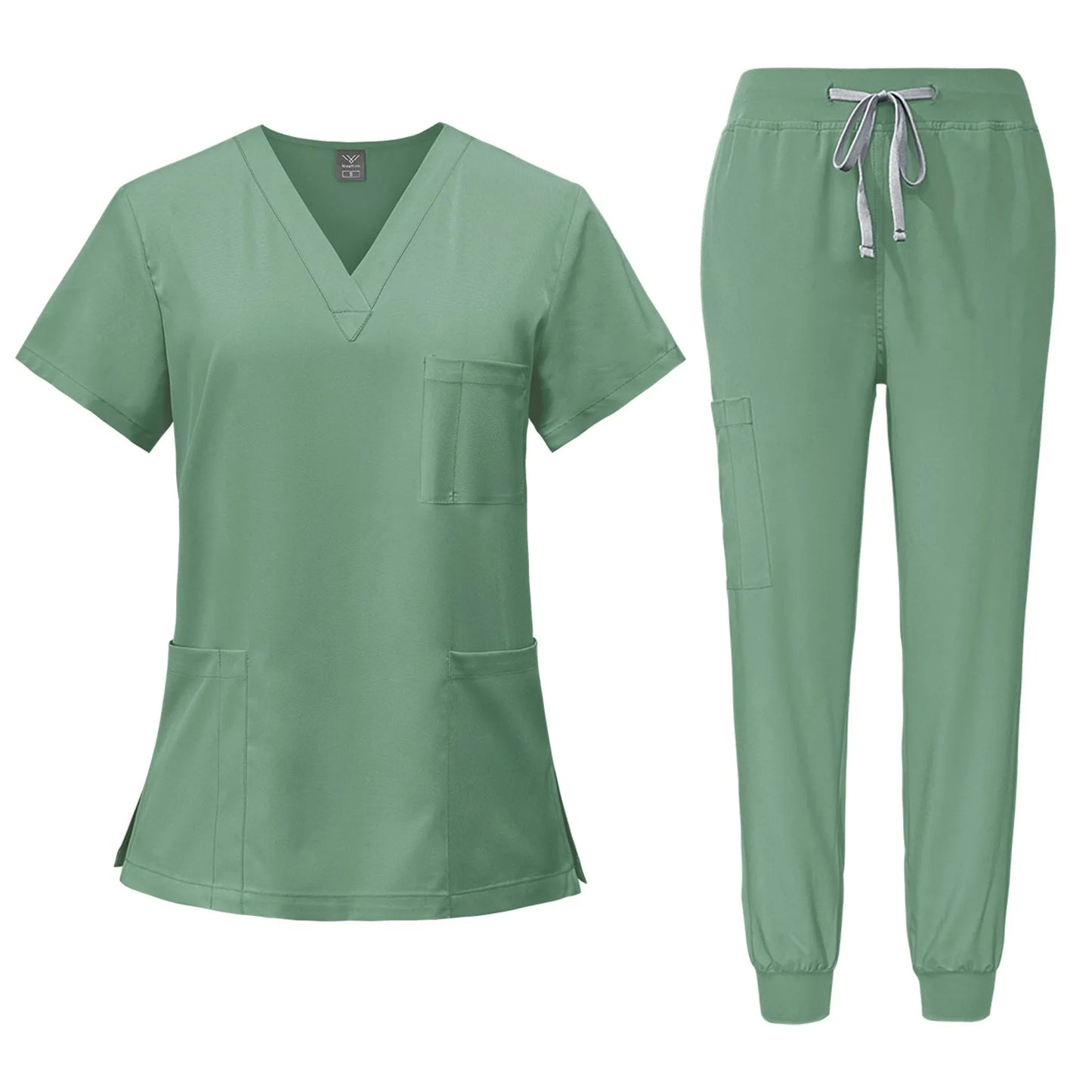 Eillysevens Women Quick Dry Nurse Uniform V Neck Set