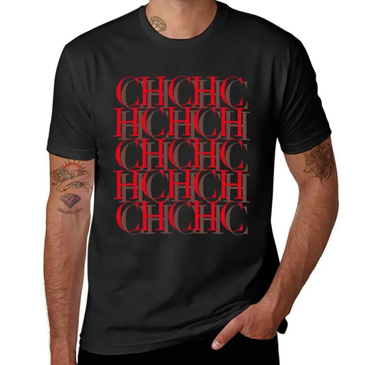 CHCH Mens Street Tshirt Print Tees Casual Summer Tee