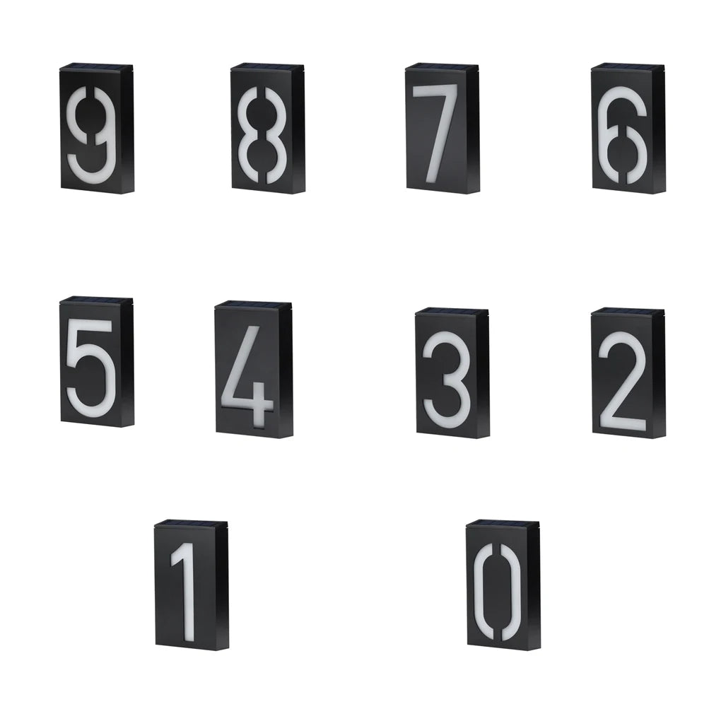 Seven Number Light Solar Wall Lamp Yard Plaque Lantern