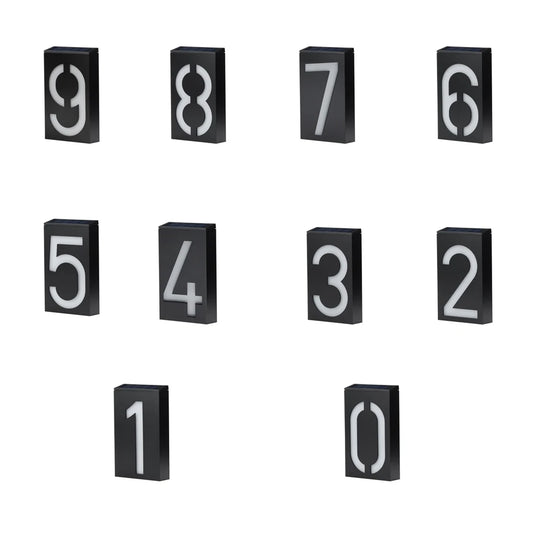 Seven Number Light Solar Wall Lamp Yard Plaque Lantern