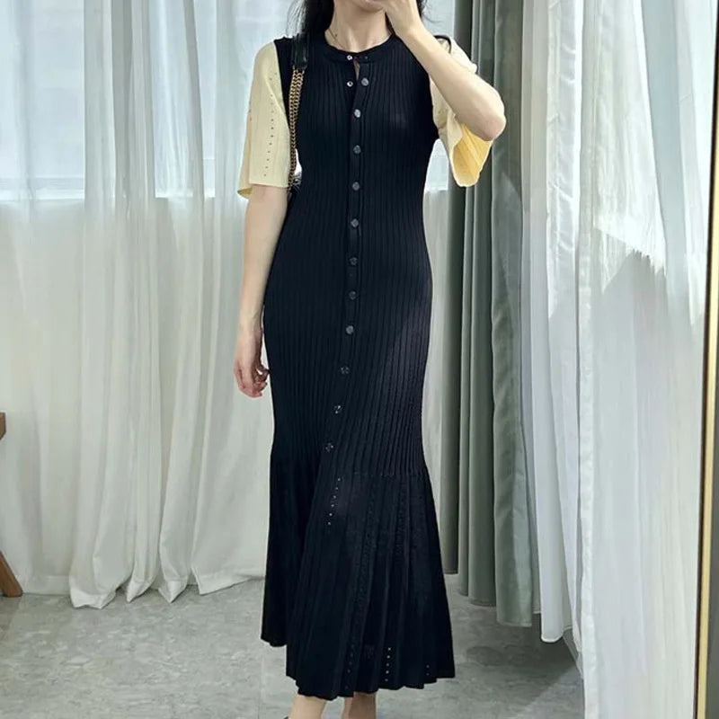 Guangdong Knit Mermaid Dress Slimming Hollow Fish Tail