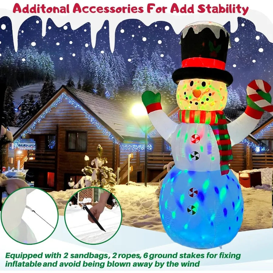 Hign-concerned Inflatable Snowman Christmas Yard Decoration