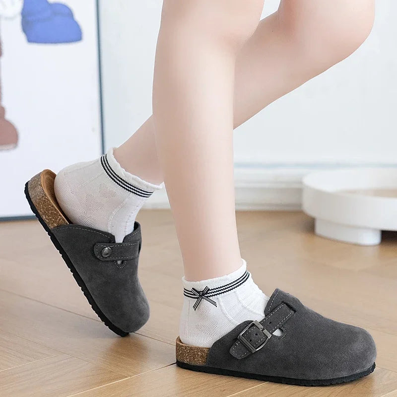 Unisex Frosted Cotton Slippers For Kids Summer Casual Shoes