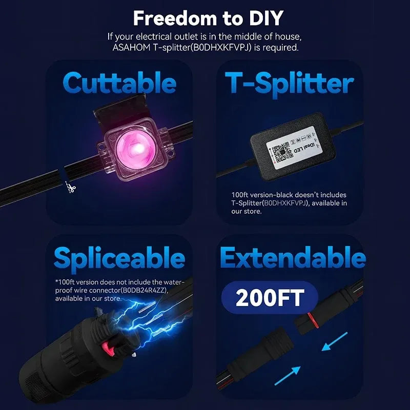 MIMIRG RGB Smart Permanent Outdoor Lights Weatherproof