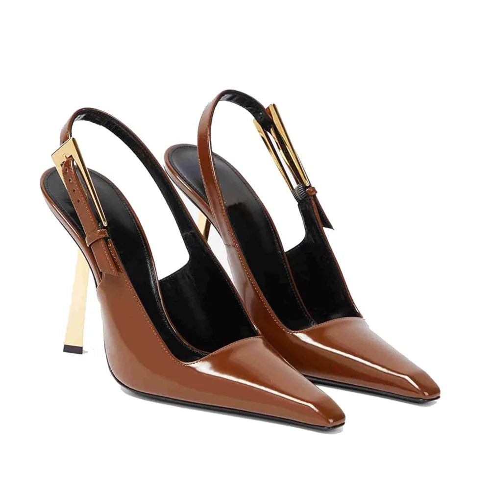 DoraTasia Sexy Pointed Toe Thin Heel High Ankle Buckle woman's Sandals Fashion Concise Solid Color Summer Party Ladies Shoes