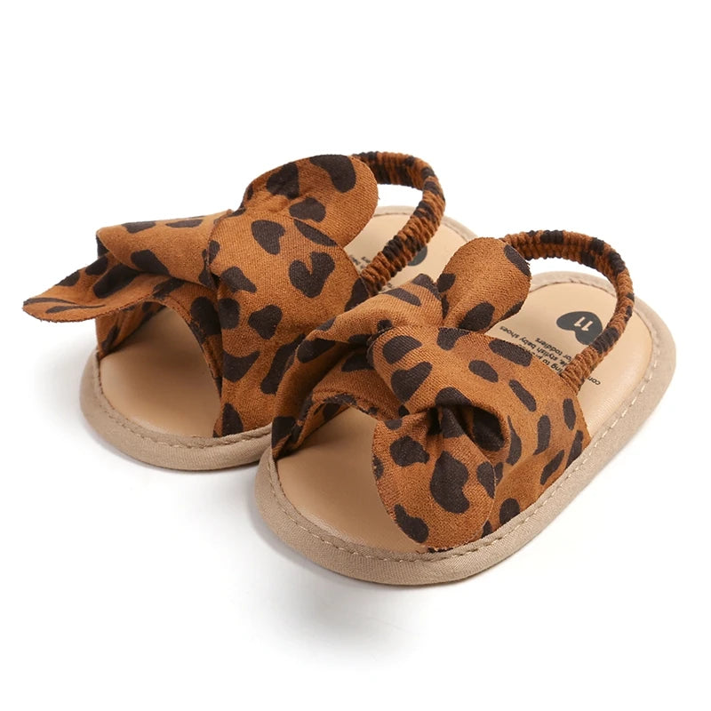 CN Baby Girls Bowknot Sandals Non Slip Sole Soft Princess Shoes