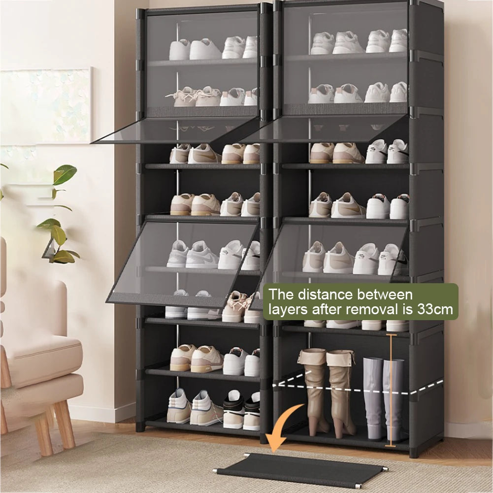 APWIKOGER 9 Tier Shoe Storage Cabinet Multi Layer Vertical Rack