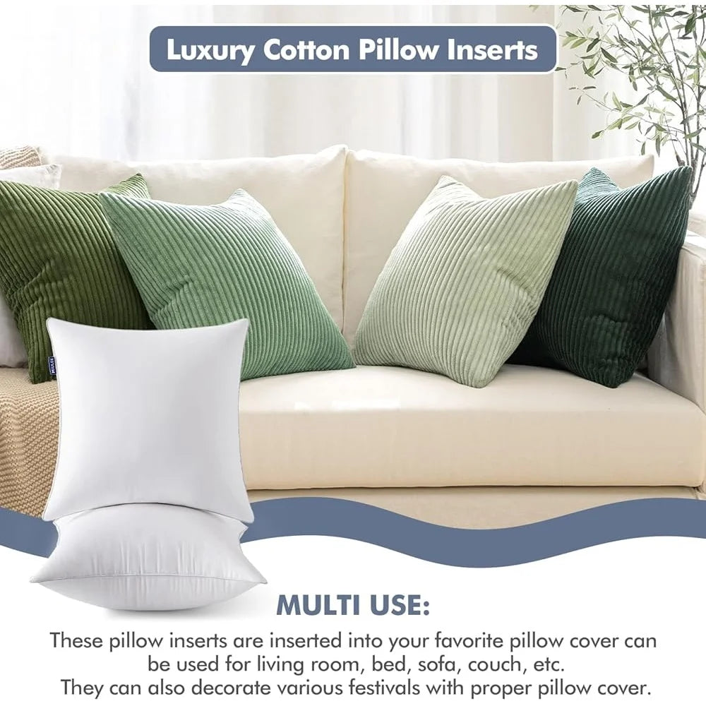 Two Pack Pillow Inserts Polyester Filling For Sofa Cushions