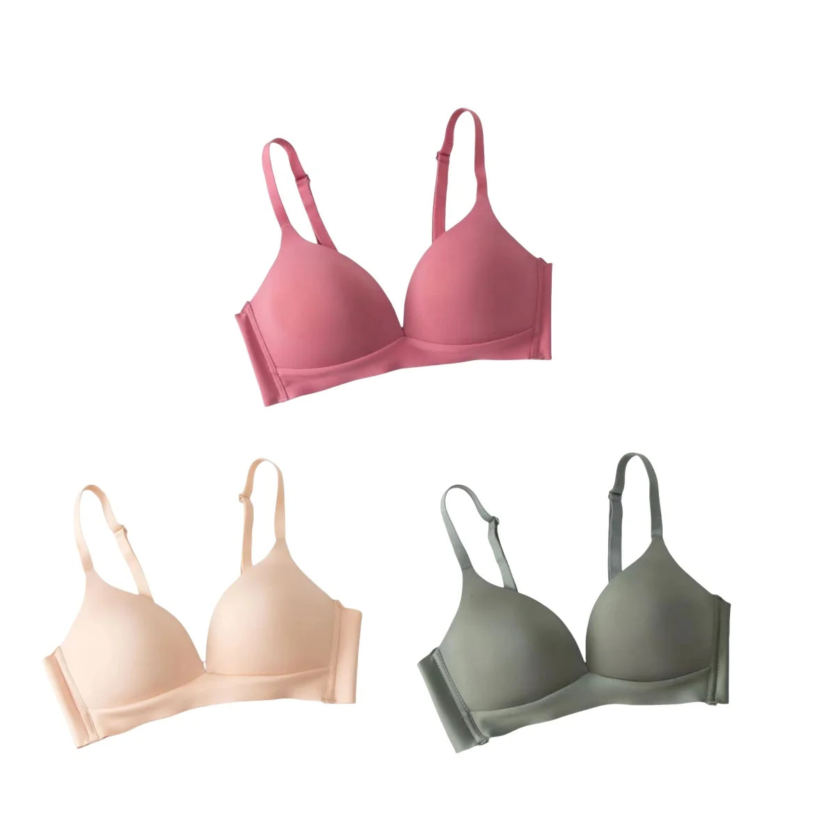 Fenlandwell Seamless Push Up Bras Three Quarter Cup Women Nonwire