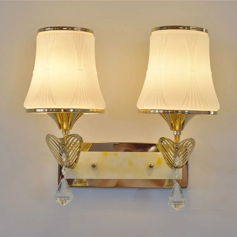 Elegant Luxurious Minimalist Crystal Bedside Wall Sconce Lamp For BedroomsAndLivingRooms