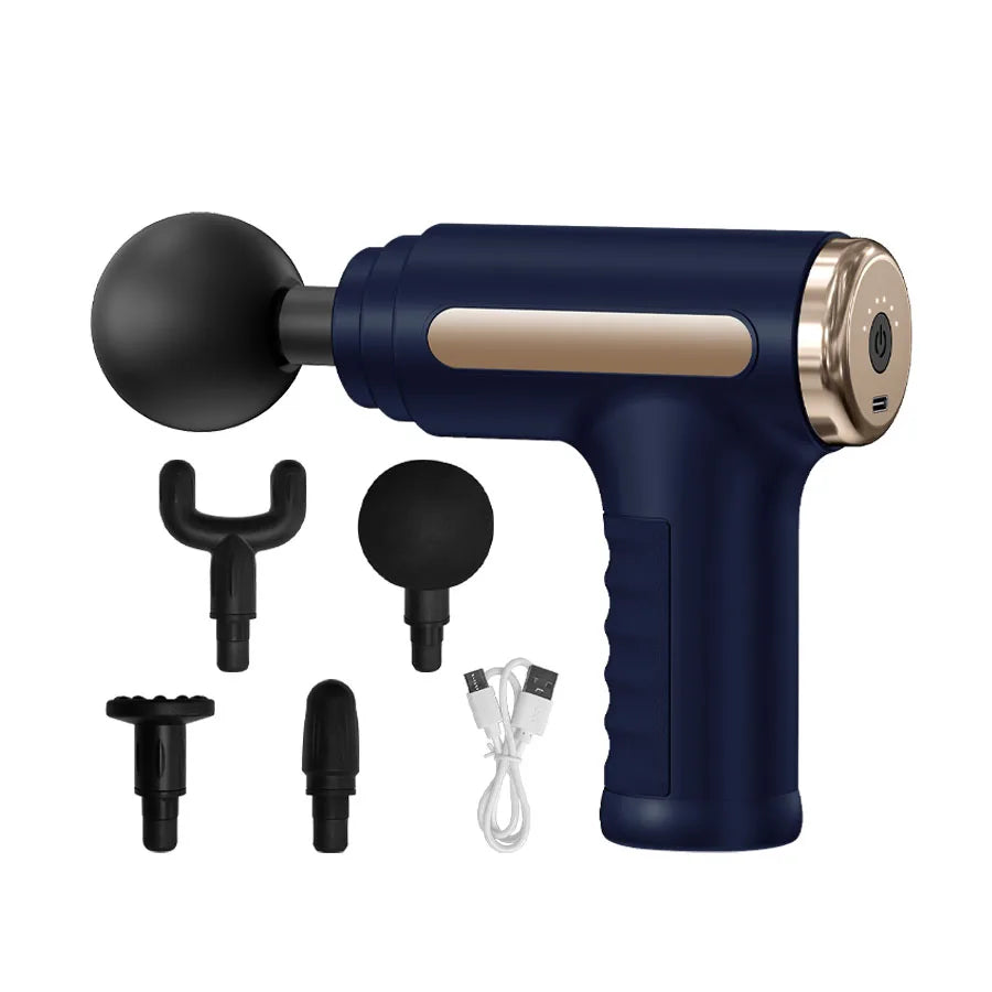 Fitness Massager Fascia Gun Electric Massager With 4 Replaceable Heads