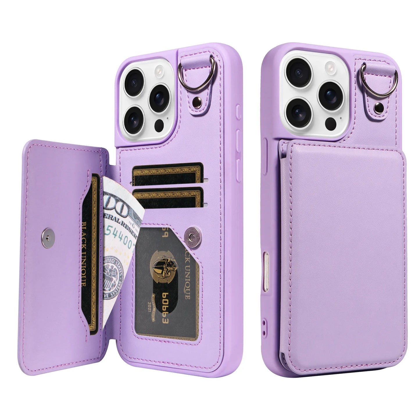 Compatible Apple Crossbody RFID Blocking Card Holder Wallet