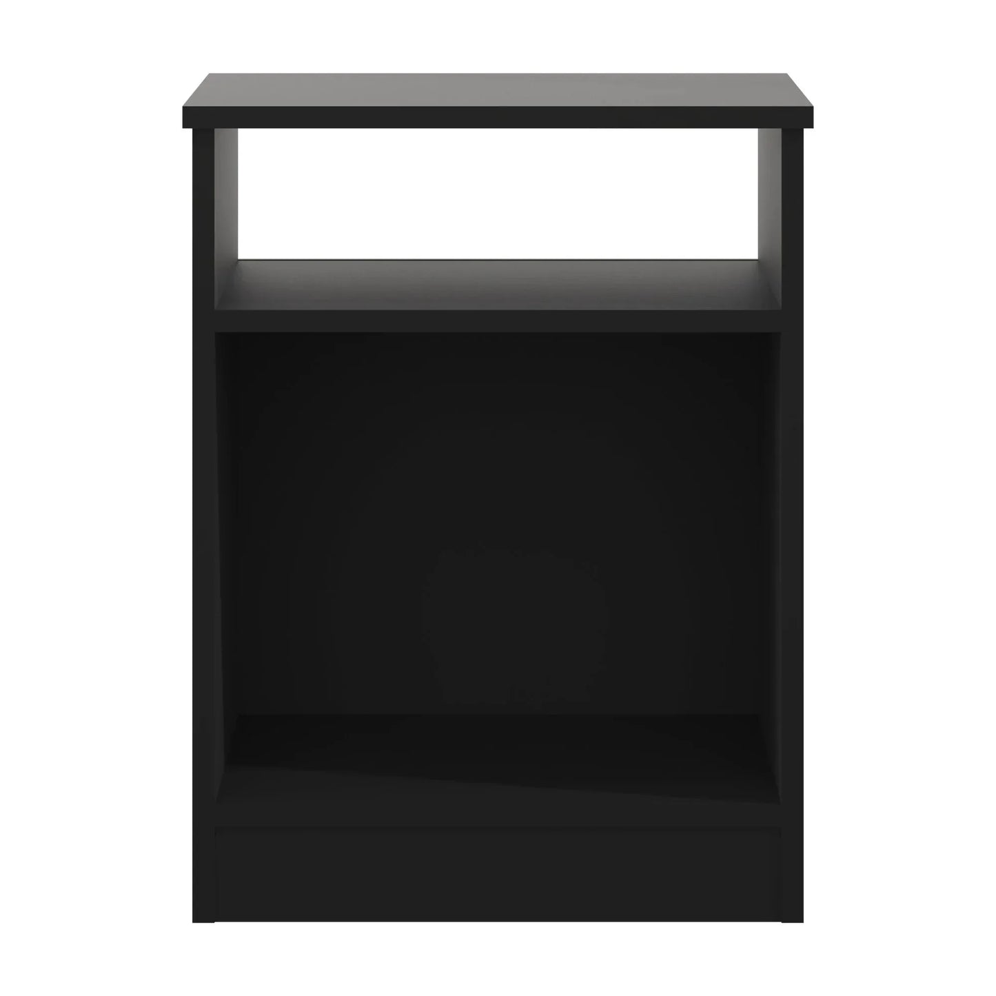 Hign Concerned Modern Nightstand With 2 Shelves Easy Assembly