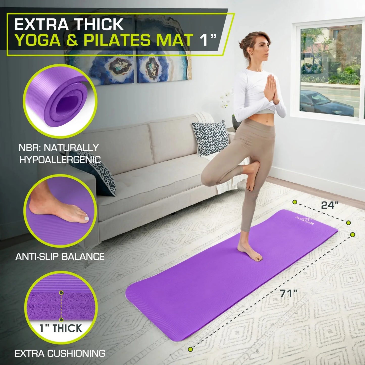 Hign-concerned Extra Thick Yoga Mat For Joint Support