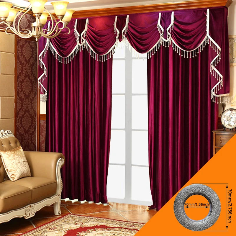 Zhejiang Flannelette Luxury Blackout Curtain For Living Room
