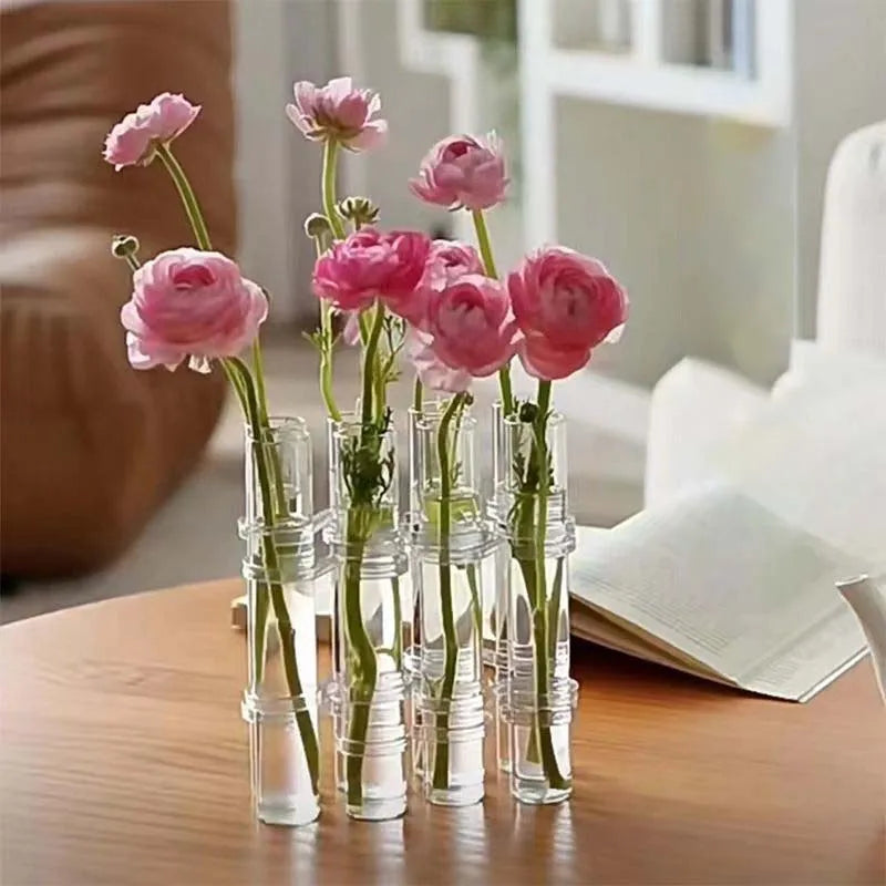 High Concerned Glass Test Tube Flower Vase Hanging Planter For Home Decor