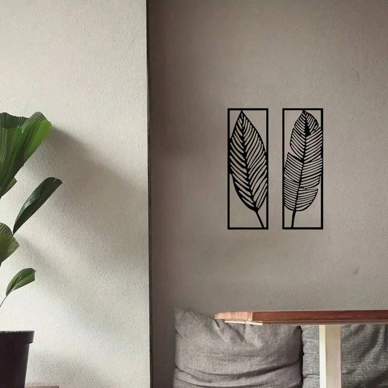 CIFBUY Metal Leaf and Flower Wall Art Decor for Home