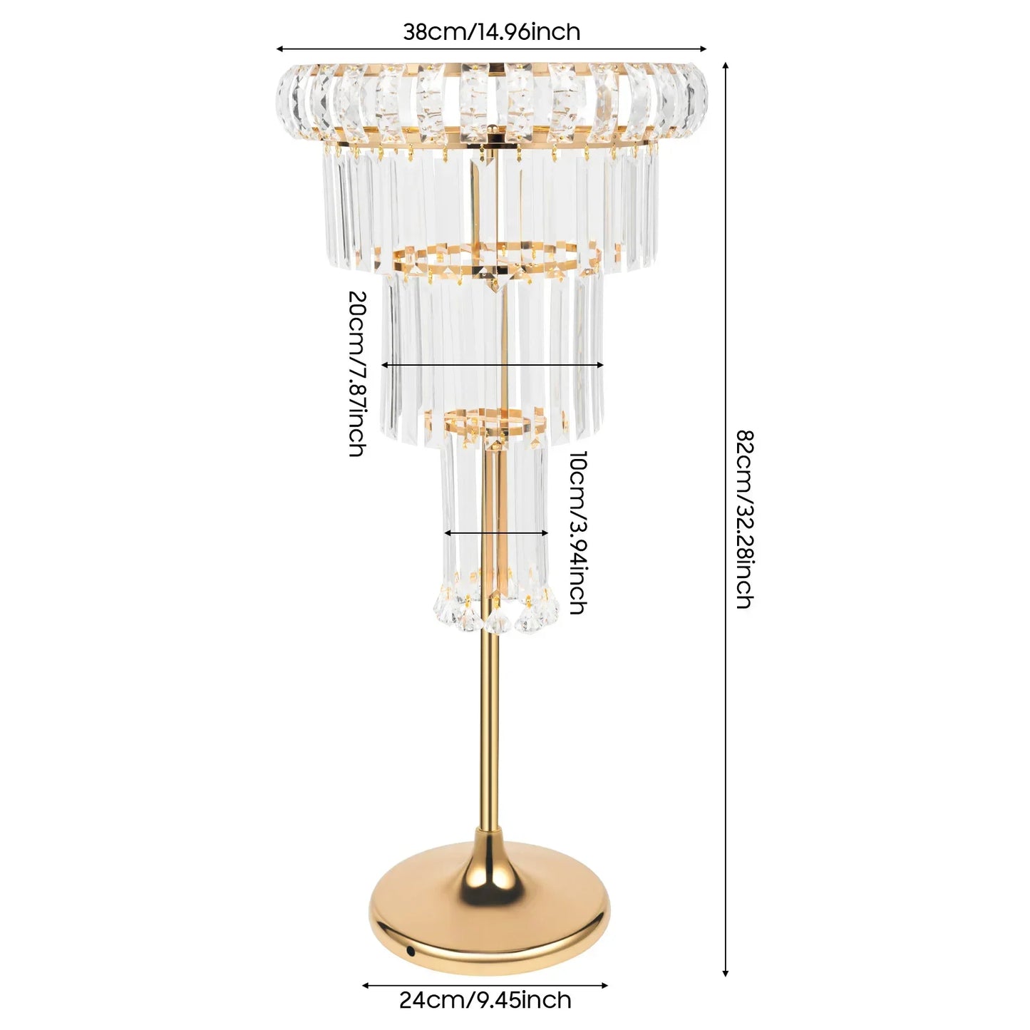 High Concerned Crystal Flower Stand Four Tier Wedding Vase