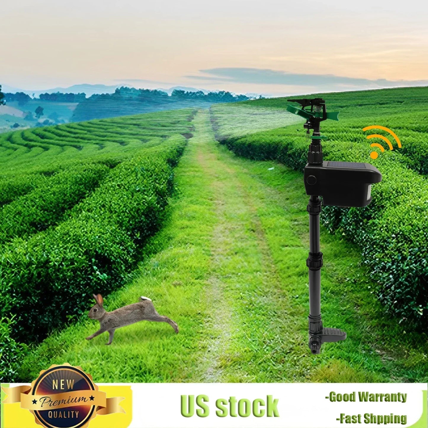 Solar Powered Animal Repellent With Motion Activation