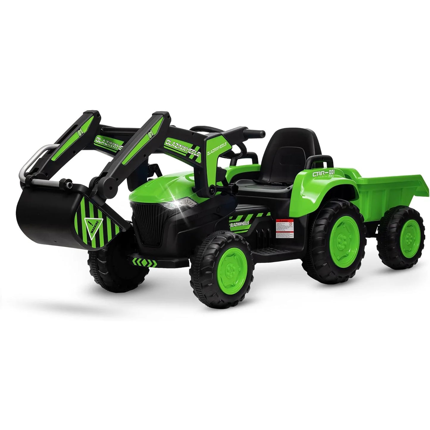 HobbyLane 12V Ride On Excavator And Tractor With Trailer
