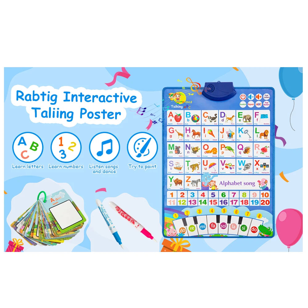 TWISTER.CKCN Interactive Alphabet Wall Chart for Toddlers