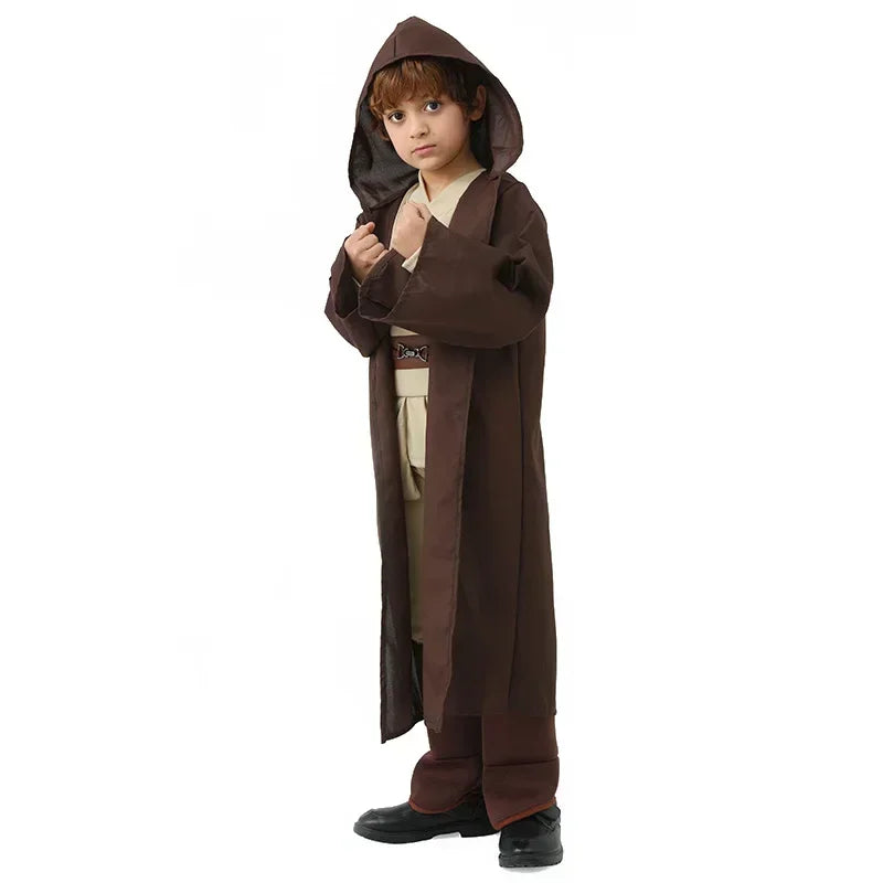 Zhejiang Jedi Knight Kids Cosplay Costume Obi Wan Robe Belt