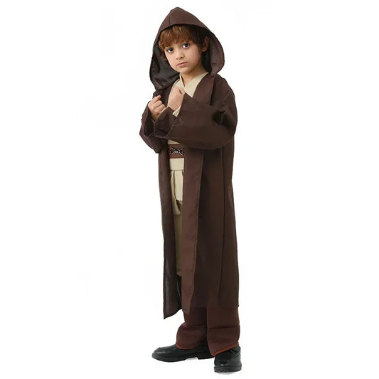 Zhejiang Jedi Knight Kids Cosplay Costume Obi Wan Robe Belt