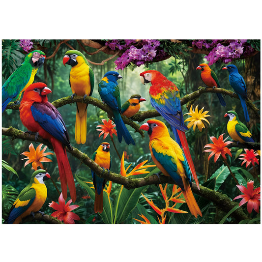 Parrots in the Jungle 1000 Piece Jigsaw Puzzle For Adults Women Men Birthday Christmas Gifts For Thanksgiving Home Decoration