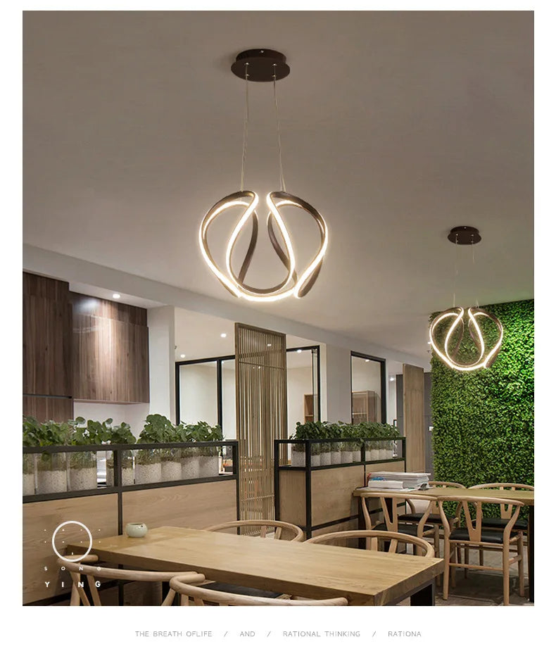 VETRULUS Nordic Pendant Light LED Chandelier For Living Dining Room Corridor Ceiling Lamp