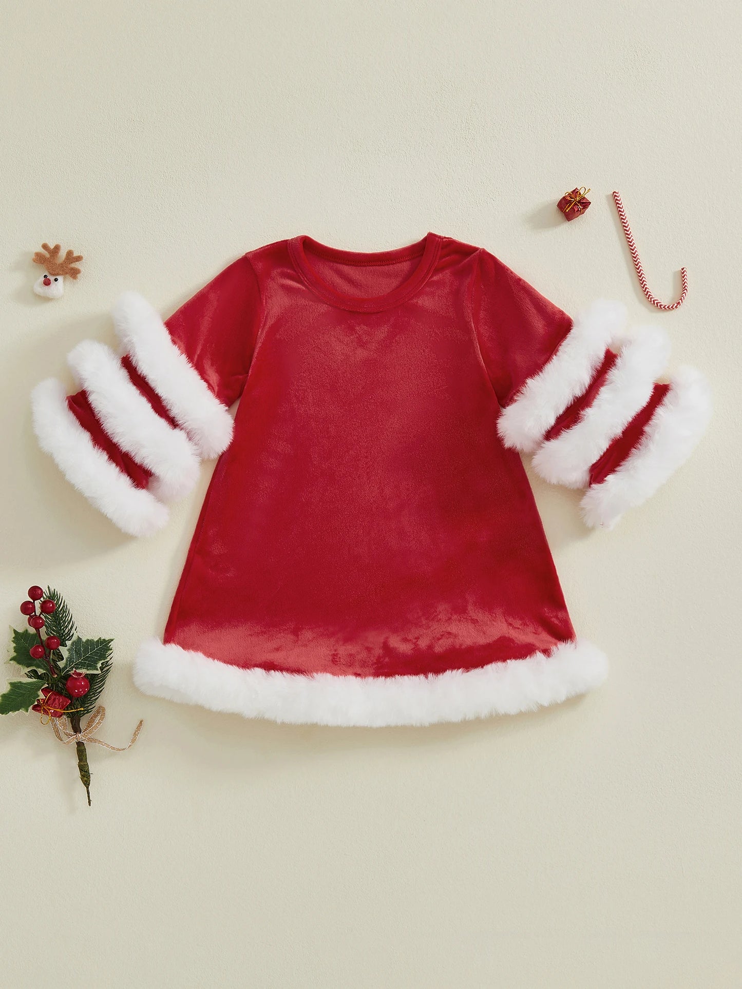 Built-in Infant Corduroy Winter Jumpsuit With Faux Fur Collar And Long Sleeve Romper For Everyday Playtime Holidays