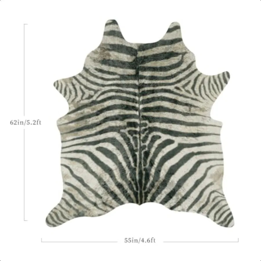 Zebra Faux Zebra Hide Area Rug Western Decor Living Room