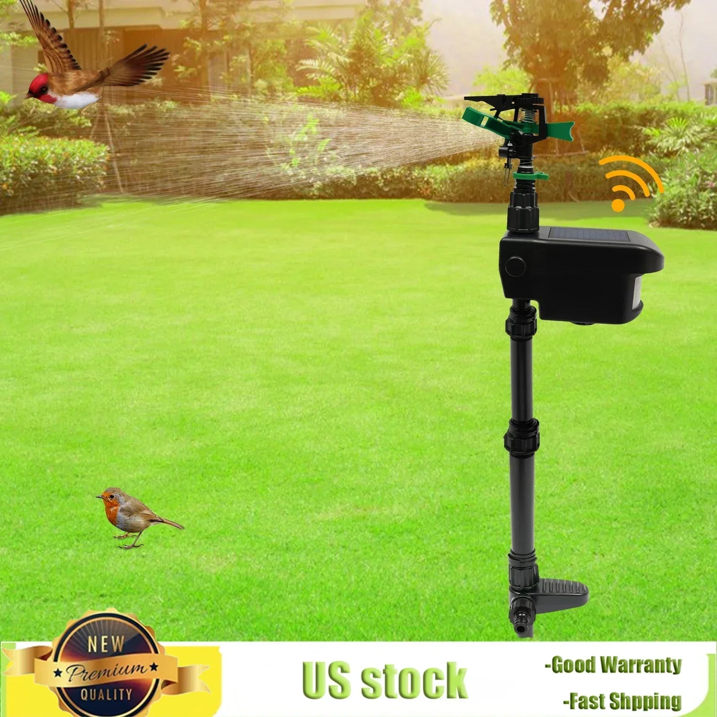 Solar Powered Animal Repellent With Motion Activation