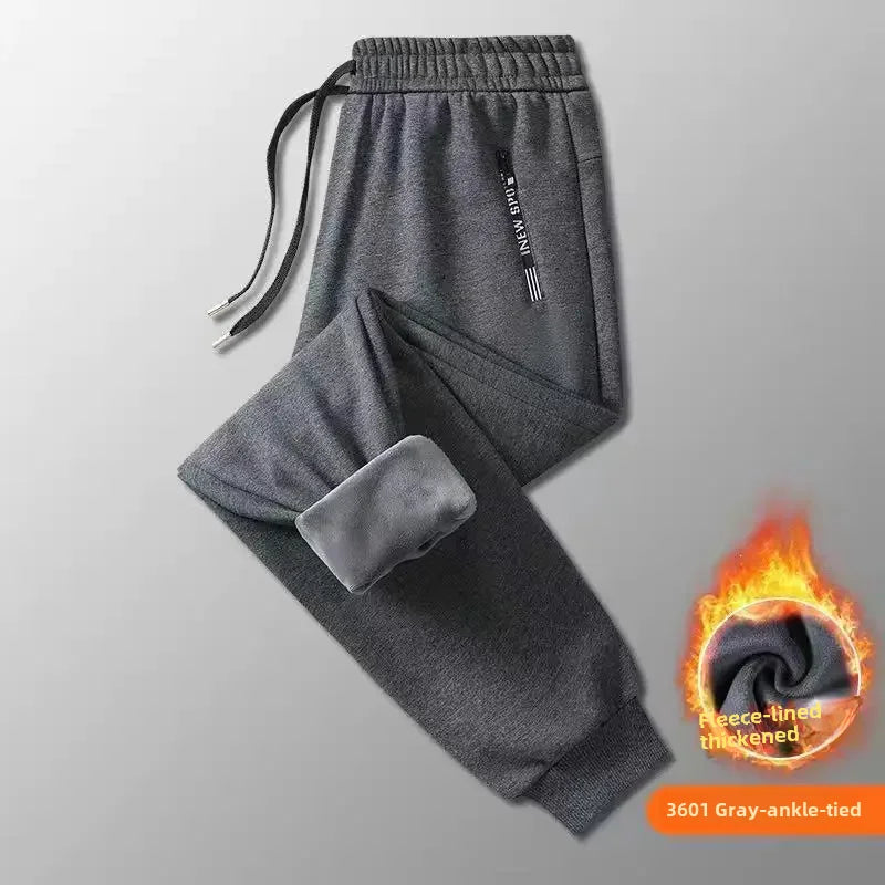 Hebei Fleece-Lined Men's Loose-Fit Winter Sweatpants