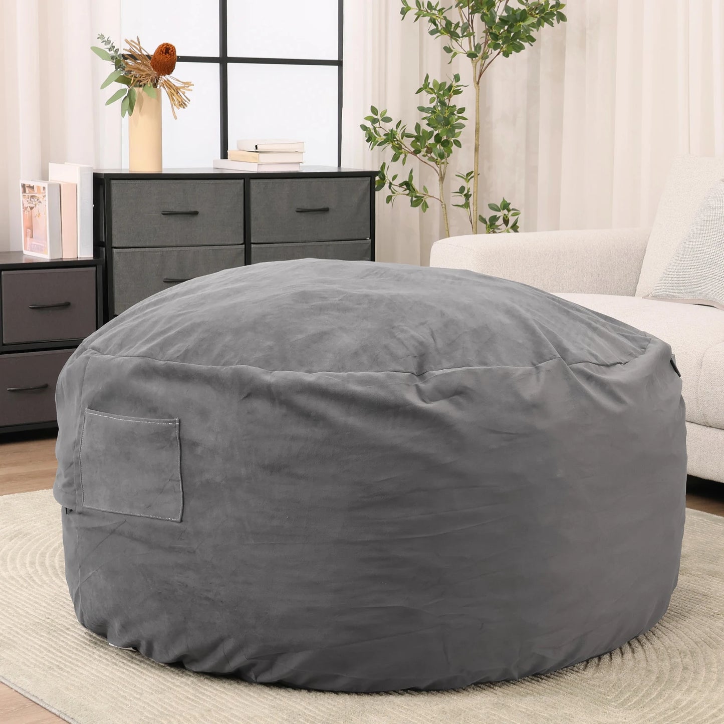 For The Number JHK Bean Bag Chair With Removable Washable Cover For Living Room