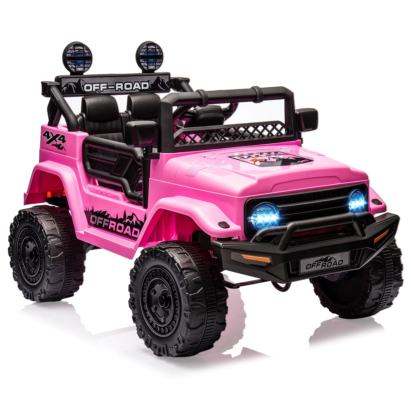 HiMIS 12V Kids Ride On Truck With Remote Control Led Lights