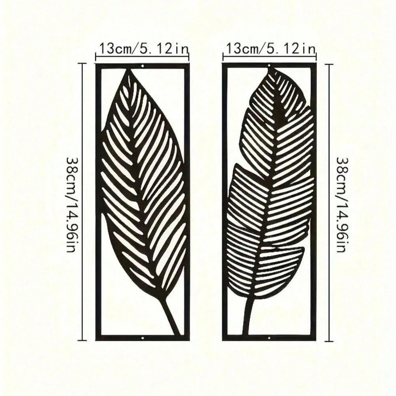 CIFBUY Metal Leaf and Flower Wall Art Decor for Home