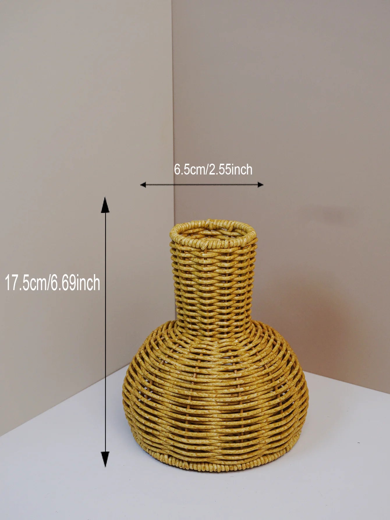 Function Japanese Handwoven Desktop Vase Arrangement Basket Zen Decor