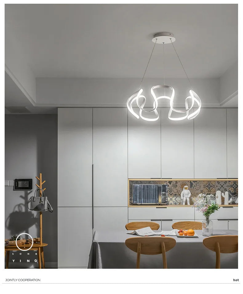 VETRULUS Nordic Pendant Light LED Chandelier For Living Dining Room Corridor Ceiling Lamp