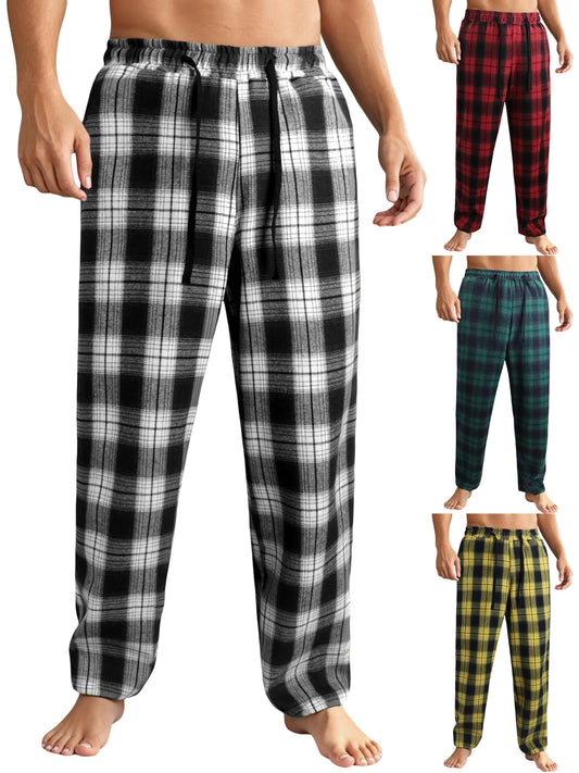 Stylish Men s Checkered Lounge Pants with Adjustable Drawstring Waistband for Comfortable Everyday Wear