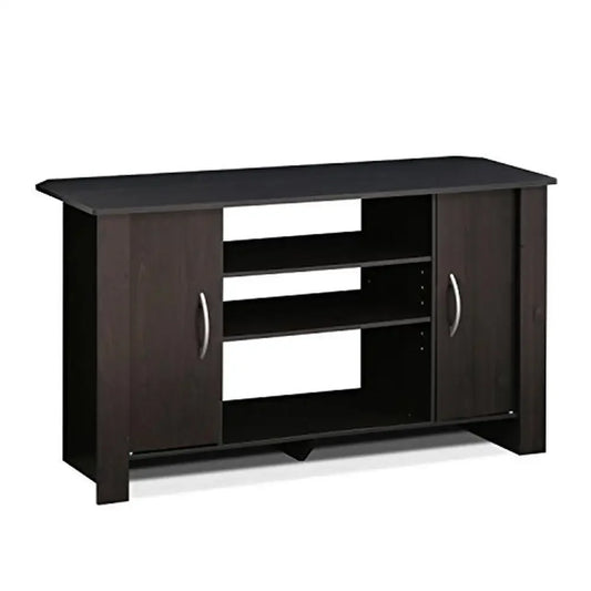 XMSJ Entertainment Center TV Stand With Adjustable Storage Shelves